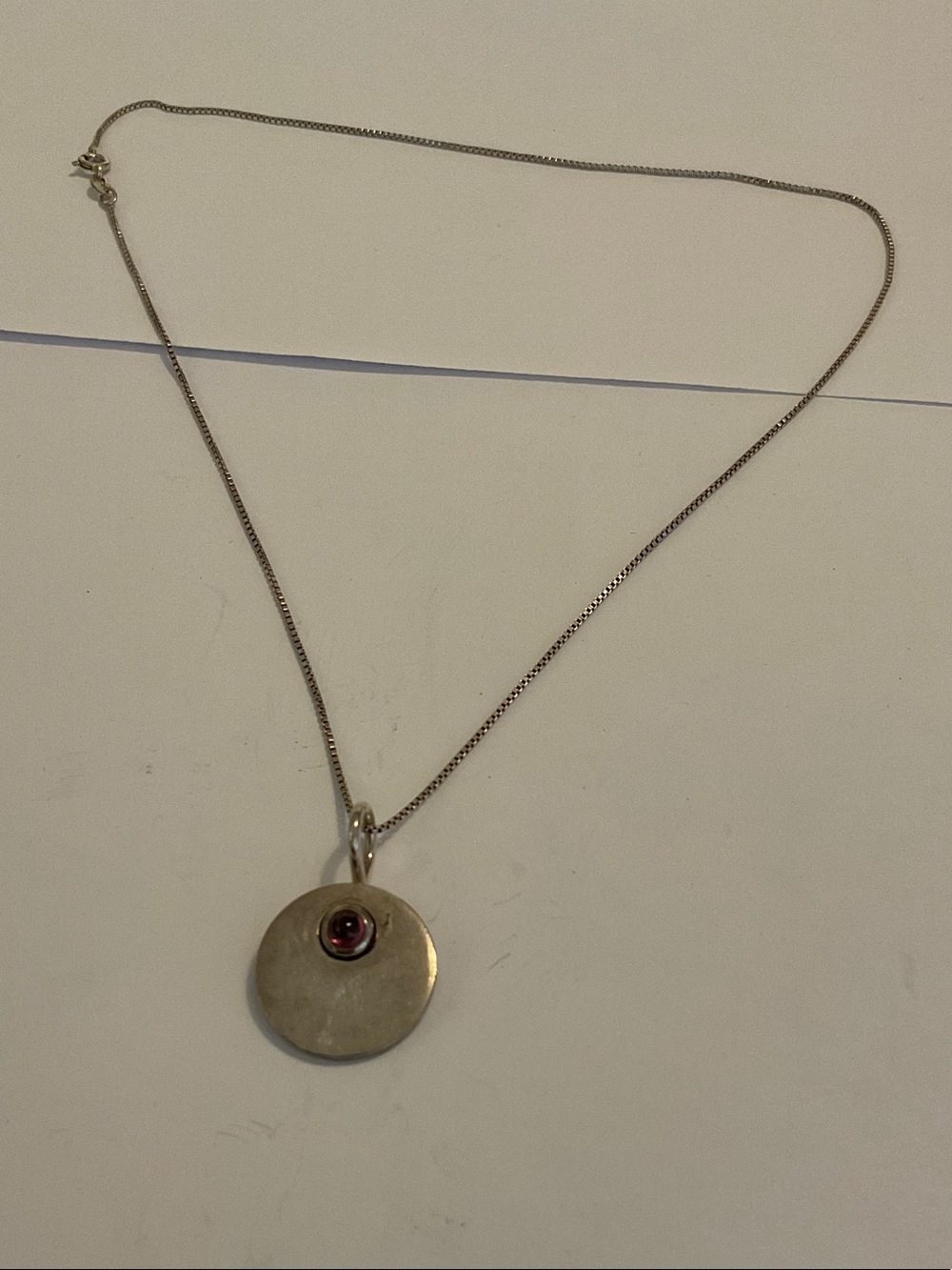 Sterling silver amethyst pendant necklace